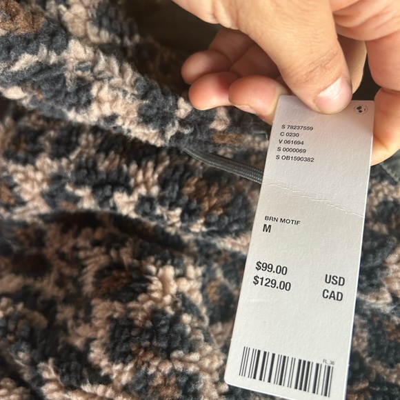 Urban Outfitters Leopard Sherpa Zip Up Jacket - Picture 6 of 11